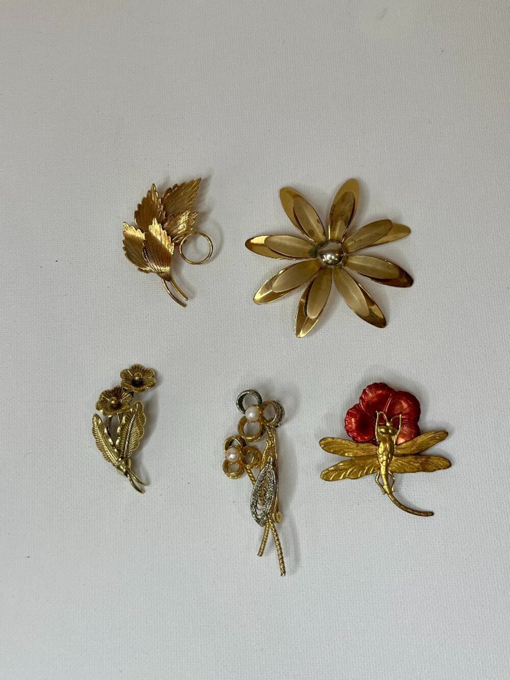 Vintage Gold Toned Brooches